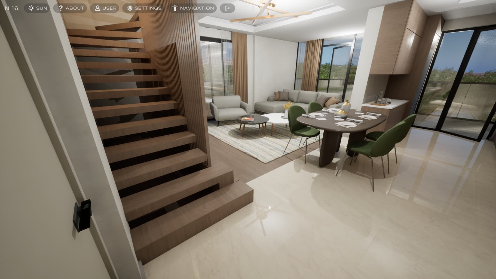 Interior tour main view