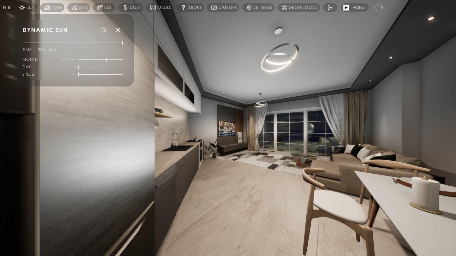 Time of day — night